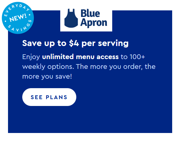 BLUE APRON PROMOS