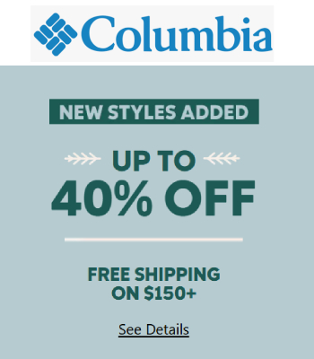 COLUMBIA COUPONS