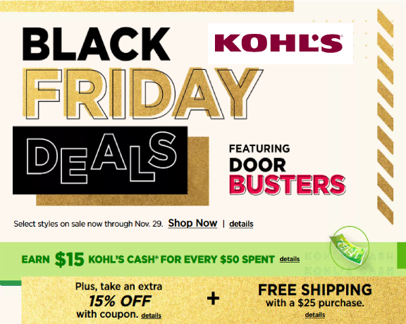 KOHLS PROMO CODES, FREE COUPONS KOHLS BLACK FRIDAY SALE SQUARE